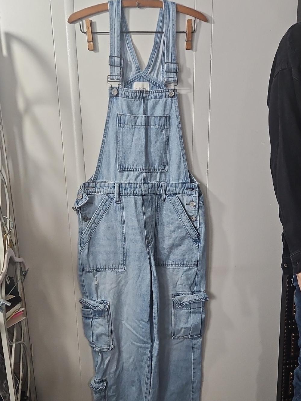 Light Wash Denim Overalls -size S Women